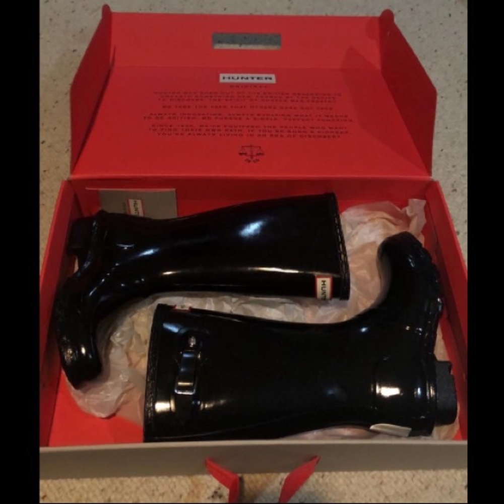 New Kids Glossy Hunter Rain Boots